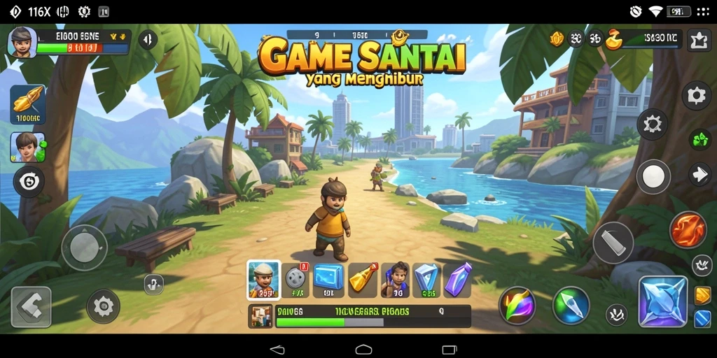 Tampilan gameplay yang menarik dalam 116X dengan pengalaman Casual yang seru.