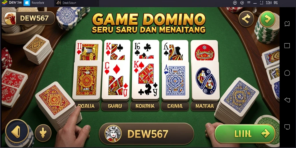 Tampilan gameplay Domino yang seru di DEWI567.
