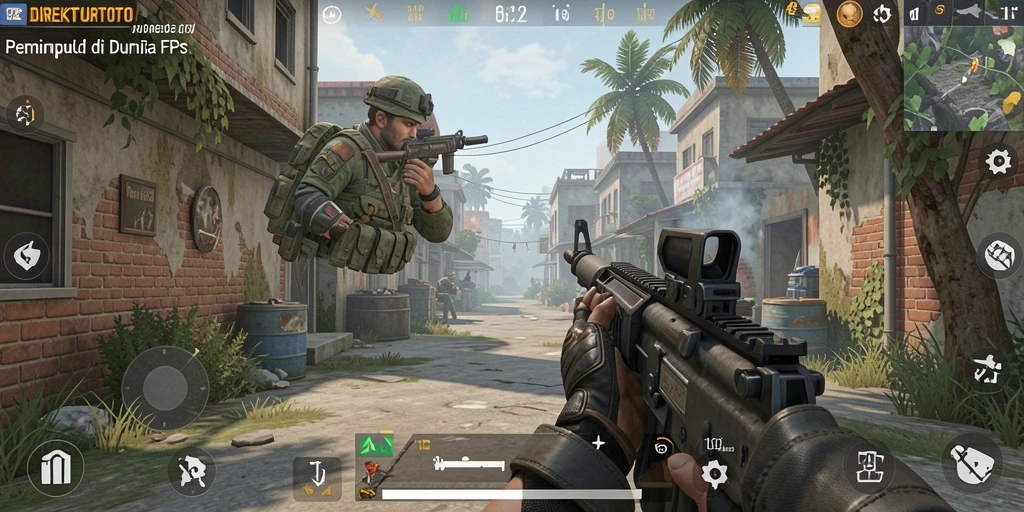 Screenshot gameplay <strong>DIREKTURTOTO</strong> yang menunjukkan aksi tembak-menembak yang seru.