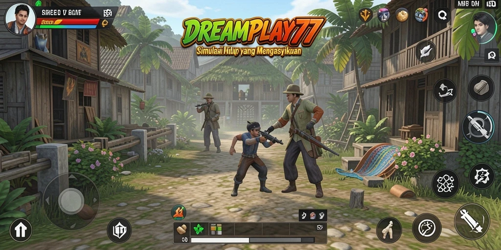 Tampilan gameplay menakjubkan dari <strong>DREAMPLAY77</strong> dengan interaksi karakter yang menarik.