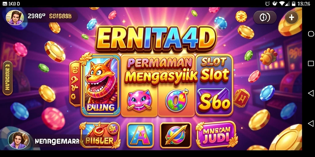 Tampilan gameplay Slot yang mendebarkan di ERNITA4D dengan efek visual menawan.