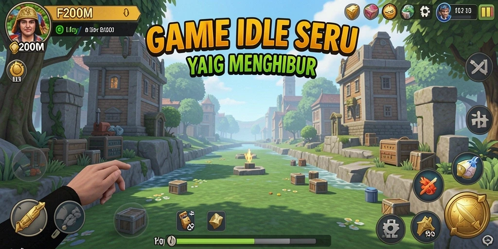Gameplay menarik F200M dengan karakter Idle yang menawan.