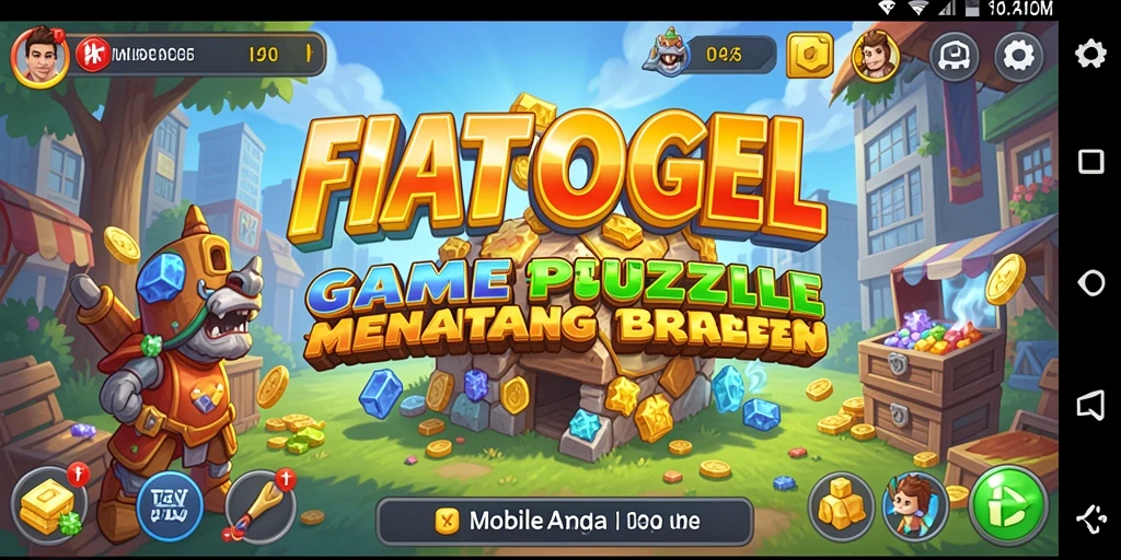 Tampilan gameplay FIATOGEL yang penuh warna dan menantang.