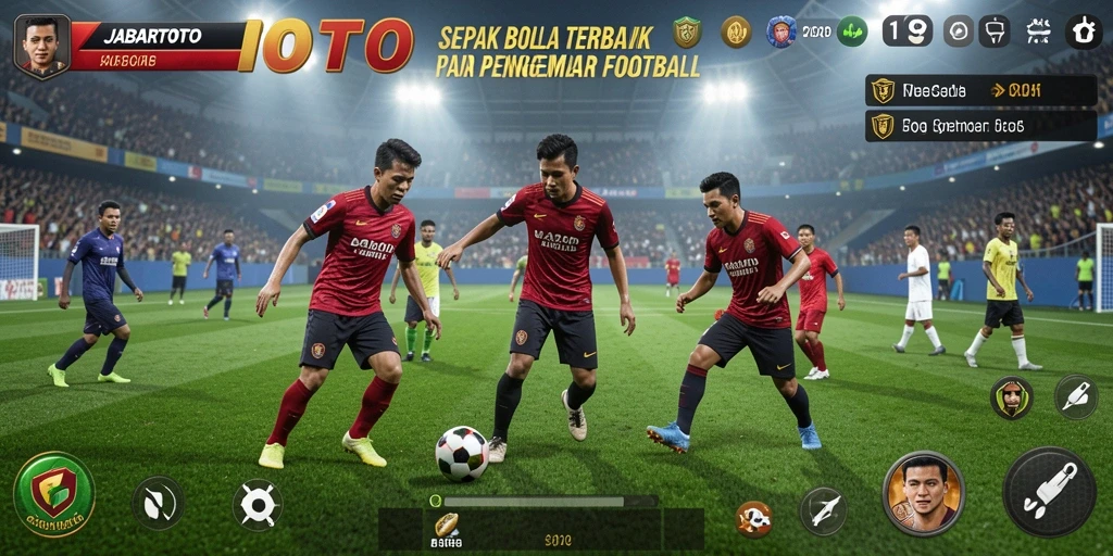 Screenshot JABARTOTO menampilkan aksi seru dalam permainan sepak bola.