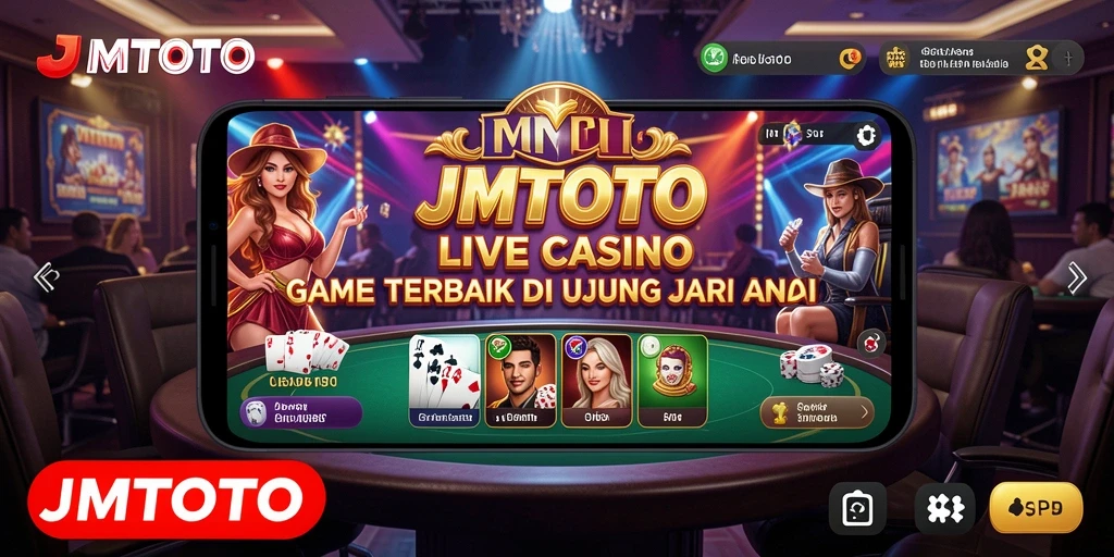 Tampilan gameplay Live Casino JMTOTO yang menarik dan interaktif.