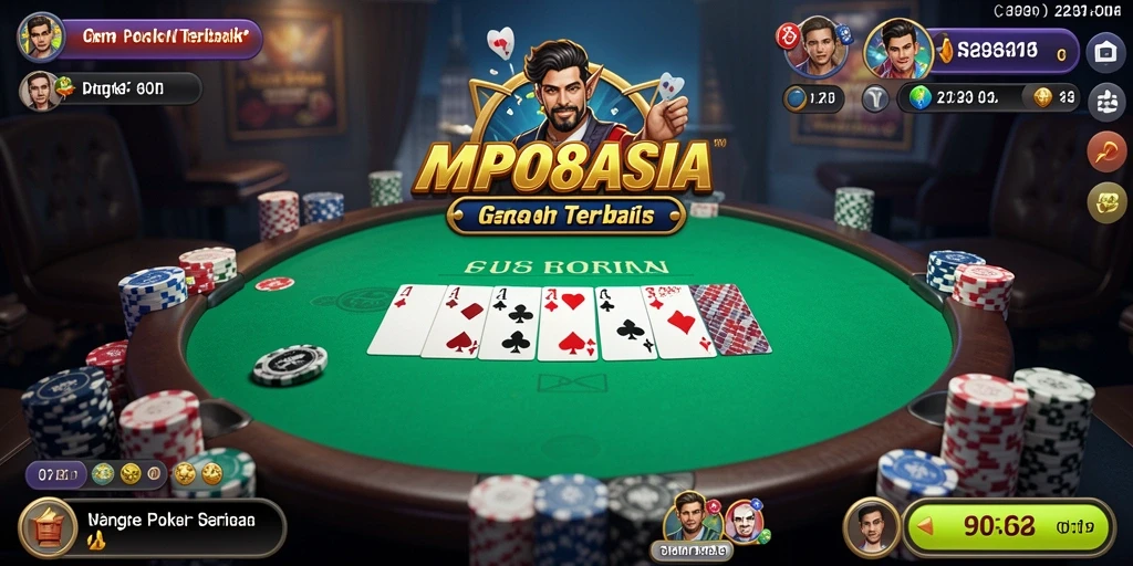 Tangkapan layar MPO88ASIA menampilkan aksi seru permainan Poker.