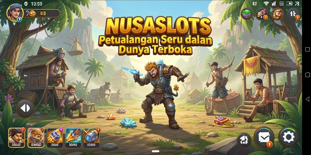 Tampilan gameplay NUSASLOTS menunjukkan keindahan dunia terbuka.