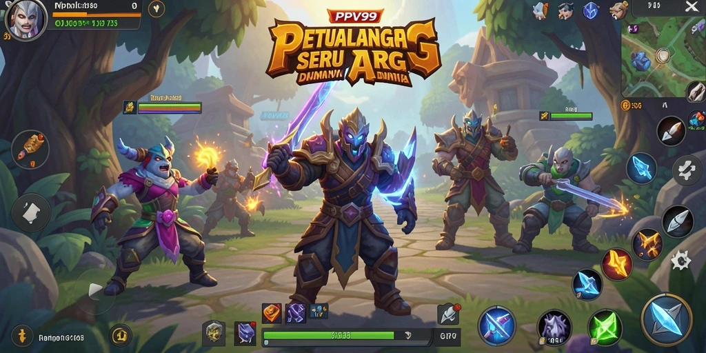 Tampilan aksi mendebarkan dalam gameplay ARPG PPV99.