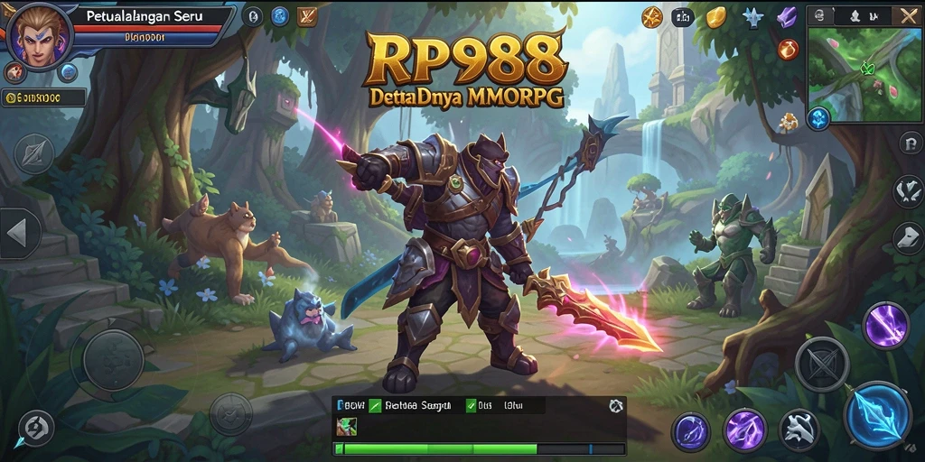 Tampilan gameplay yang menawan dalam dunia MMORPG RP888.