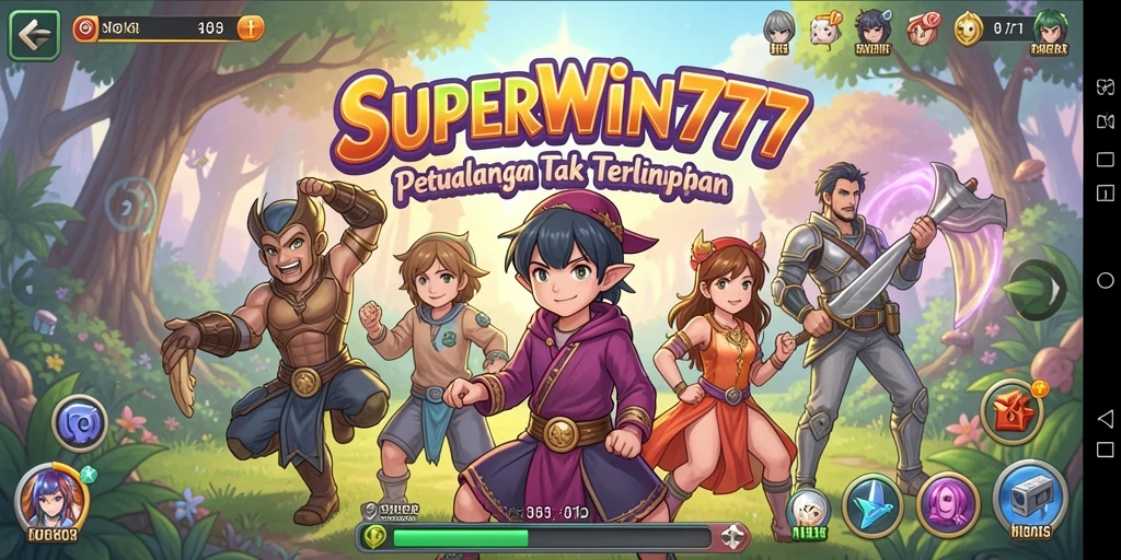 Tampilan gameplay <strong>SUPERWIN777</strong> dengan karakter Anime yang dinamis.