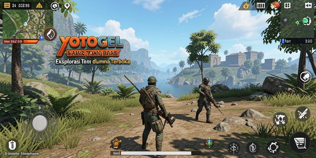 Gameplay YOTOGEL menampilkan petualangan seru di dunia terbuka.